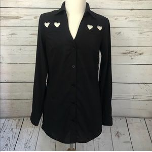 Eshakti Heart Cutout Top